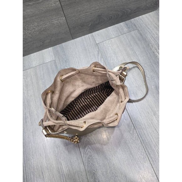 Gianni Bini Collapsable Gold /Pearl Bucket crossbody bag B000441 - Picture 4 of 12